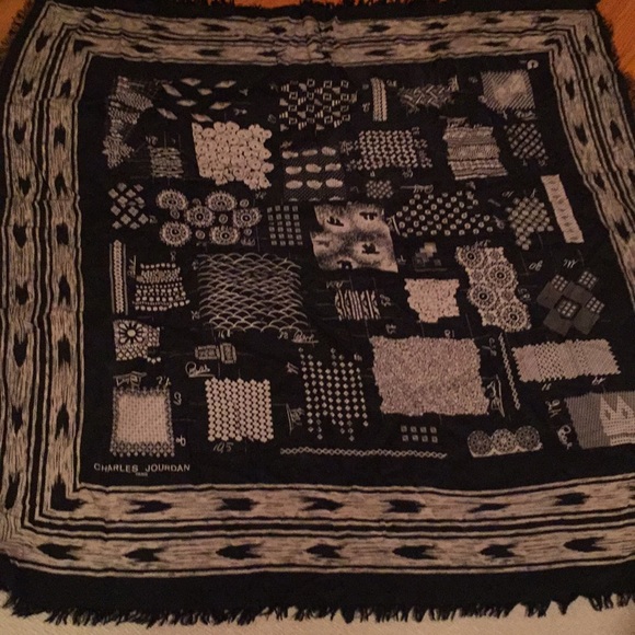 Large silk designer scarf,shawl,wrap - Picture 1 of 6